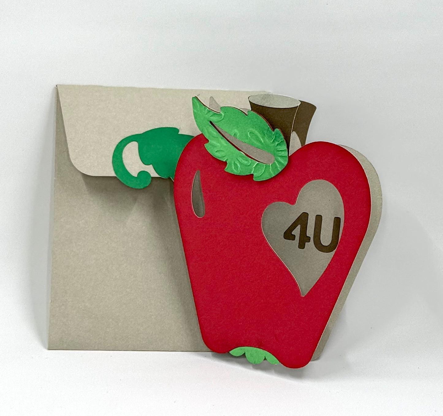 School Apple Greeting Card For Teachers