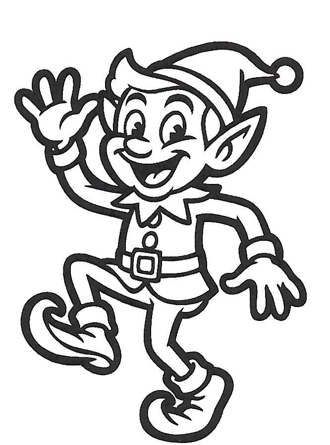 Elf Stickers To Color