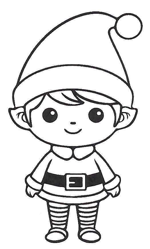 Elf Stickers To Color