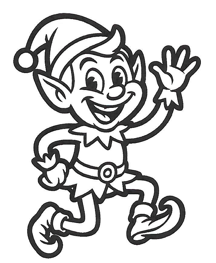 Elf Stickers To Color